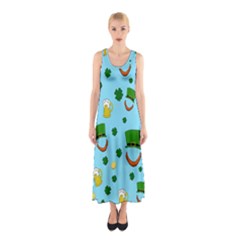 St. Patrick s day pattern Sleeveless Maxi Dress