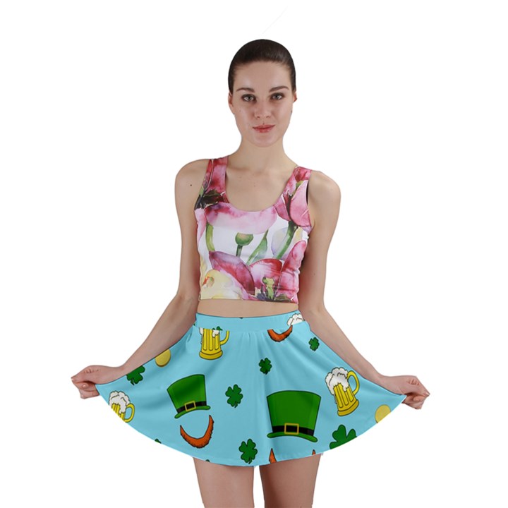 St. Patrick s day pattern Mini Skirt