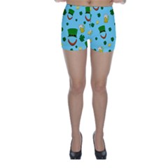 St  Patrick s Day Pattern Skinny Shorts by Valentinaart