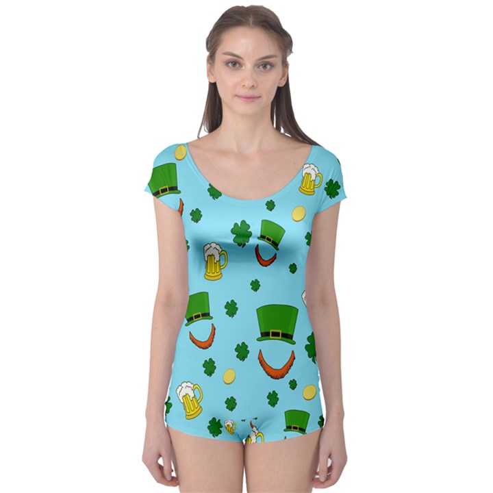 St. Patrick s day pattern Boyleg Leotard 