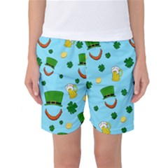 St  Patrick s Day Pattern Women s Basketball Shorts by Valentinaart