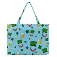 St  Patrick s Day Pattern Medium Zipper Tote Bag by Valentinaart