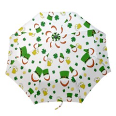 St  Patrick s Day Pattern Folding Umbrellas by Valentinaart