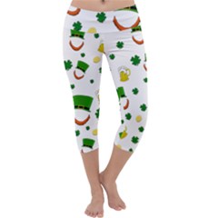 St  Patrick s Day Pattern Capri Yoga Leggings