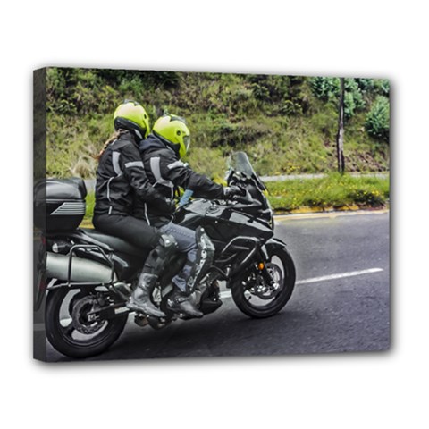 Motorcycles Riders At Avenue Canvas 14  X 11  by dflcprints