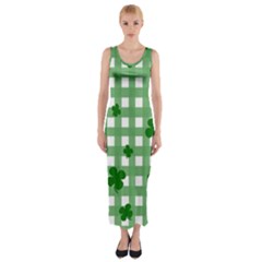 Clover Pattern Fitted Maxi Dress by Valentinaart