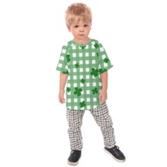 Clover Pattern Kids  Raglan Tee