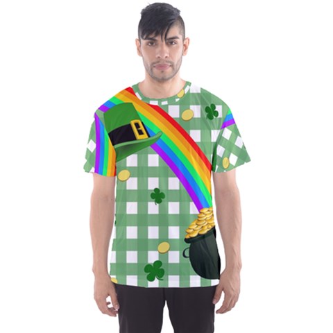 St  Patrick s Day Rainbow Men s Sport Mesh Tee by Valentinaart