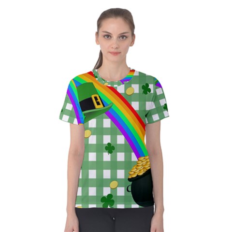 St  Patrick s Day Rainbow Women s Cotton Tee by Valentinaart