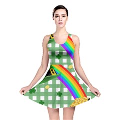 St  Patrick s Day Rainbow Reversible Skater Dress by Valentinaart