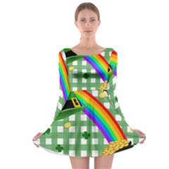 St  Patrick s Day Rainbow Long Sleeve Skater Dress