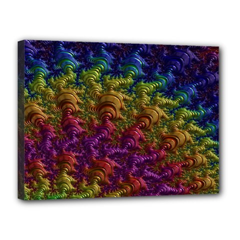 Fractal Art Design Colorful Canvas 16  X 12 