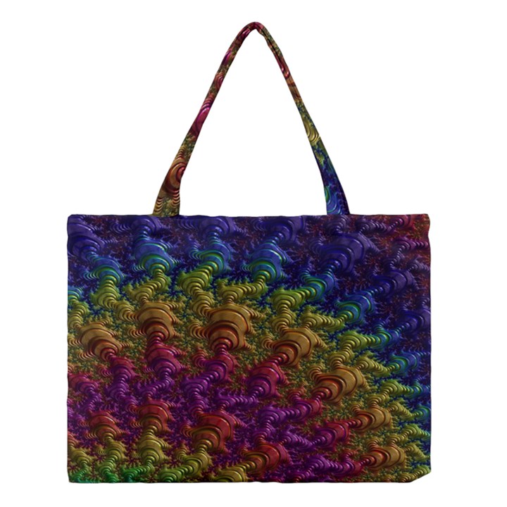 Fractal Art Design Colorful Medium Tote Bag