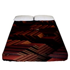 Fractal 3d Render Futuristic Fitted Sheet (king Size)