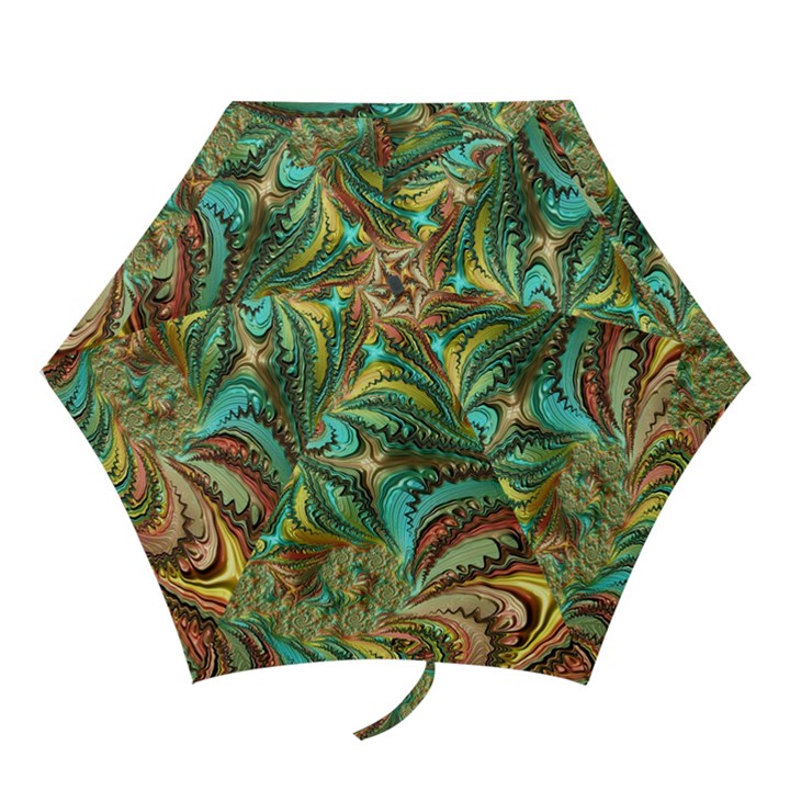 Fractal Artwork Pattern Digital Mini Folding Umbrellas