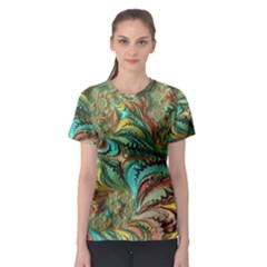 Fractal Artwork Pattern Digital Women s Sport Mesh Tee