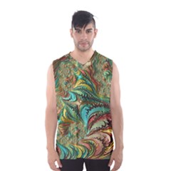 Fractal Artwork Pattern Digital Men s Basketball Tank Top by Nexatart