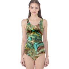 Fractal Artwork Pattern Digital One Piece Swimsuit by Nexatart