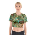 Fractal Artwork Pattern Digital Cotton Crop Top View1