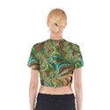 Fractal Artwork Pattern Digital Cotton Crop Top View2