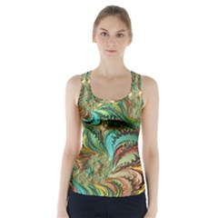 Fractal Artwork Pattern Digital Racer Back Sports Top