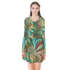 Fractal Artwork Pattern Digital Flare Dress