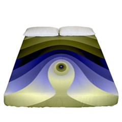 Fractal Eye Fantasy Digital Fitted Sheet (california King Size)