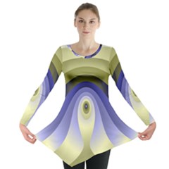 Fractal Eye Fantasy Digital Long Sleeve Tunic 