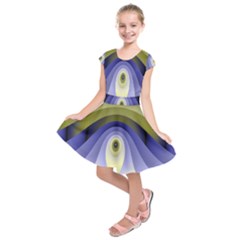 Fractal Eye Fantasy Digital Kids  Short Sleeve Dress