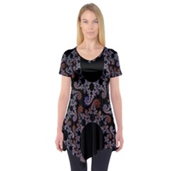 Fractal Complexity Geometric Short Sleeve Tunic 