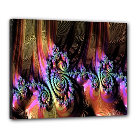 Fractal Colorful Background Canvas 20  X 16 