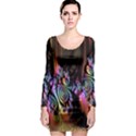 Fractal Colorful Background Long Sleeve Bodycon Dress View1