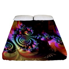 Fractal Colorful Background Fitted Sheet (king Size)