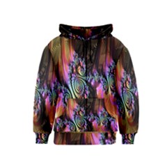 Fractal Colorful Background Kids  Zipper Hoodie