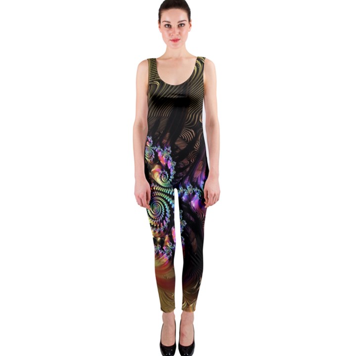 Fractal Colorful Background OnePiece Catsuit