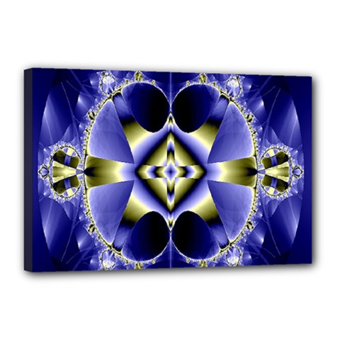 Fractal Fantasy Blue Beauty Canvas 18  X 12  by Nexatart