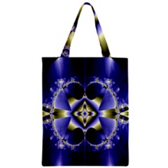 Fractal Fantasy Blue Beauty Zipper Classic Tote Bag