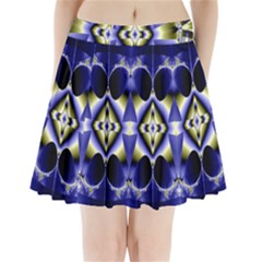 Fractal Fantasy Blue Beauty Pleated Mini Skirt