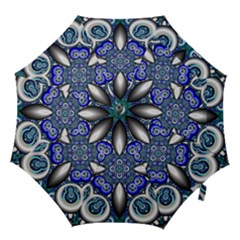 Fractal Cathedral Pattern Mosaic Hook Handle Umbrellas (large) by Nexatart