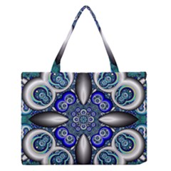 Fractal Cathedral Pattern Mosaic Medium Zipper Tote Bag