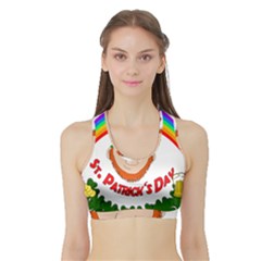 St  Patrick Sports Bra With Border by Valentinaart