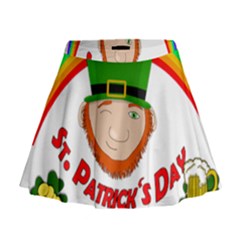 St  Patrick Mini Flare Skirt by Valentinaart