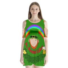 St  Patrick s Day Shoulder Cutout Velvet  One Piece by Valentinaart