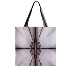 Fractal Fleur Elegance Flower Zipper Grocery Tote Bag