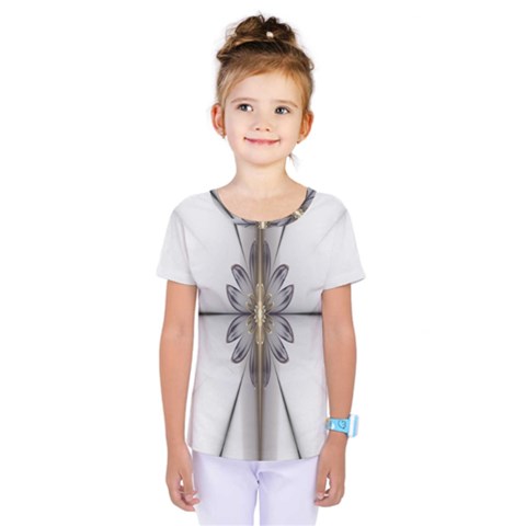 Fractal Fleur Elegance Flower Kids  One Piece Tee by Nexatart