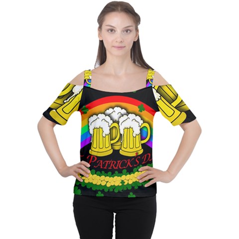 Beer Mugs Women s Cutout Shoulder Tee by Valentinaart