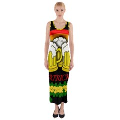 Beer Mugs Fitted Maxi Dress by Valentinaart