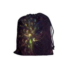 Fractal Flame Light Energy Drawstring Pouches (large)  by Nexatart