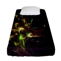 Fractal Flame Light Energy Fitted Sheet (single Size)