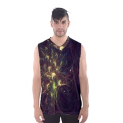 Fractal Flame Light Energy Men s Basketball Tank Top by Nexatart